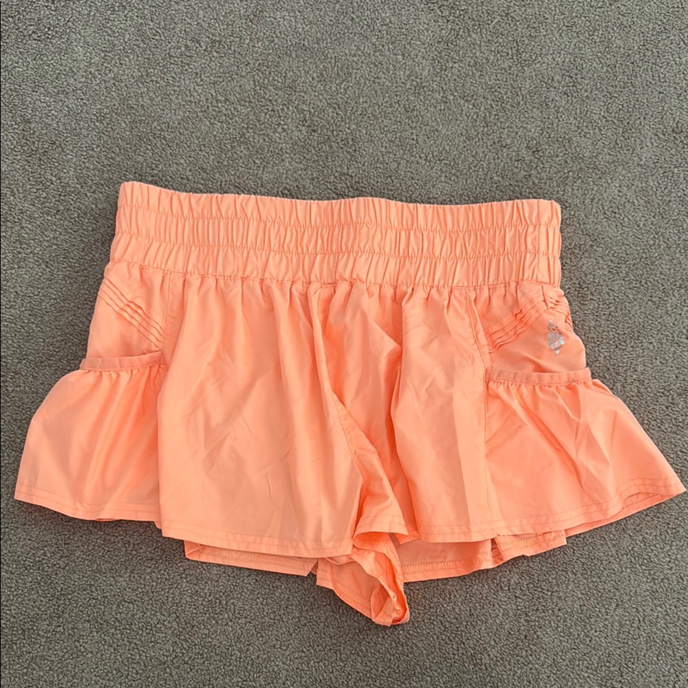 Free People Orange Get Your Flirt On Shorts